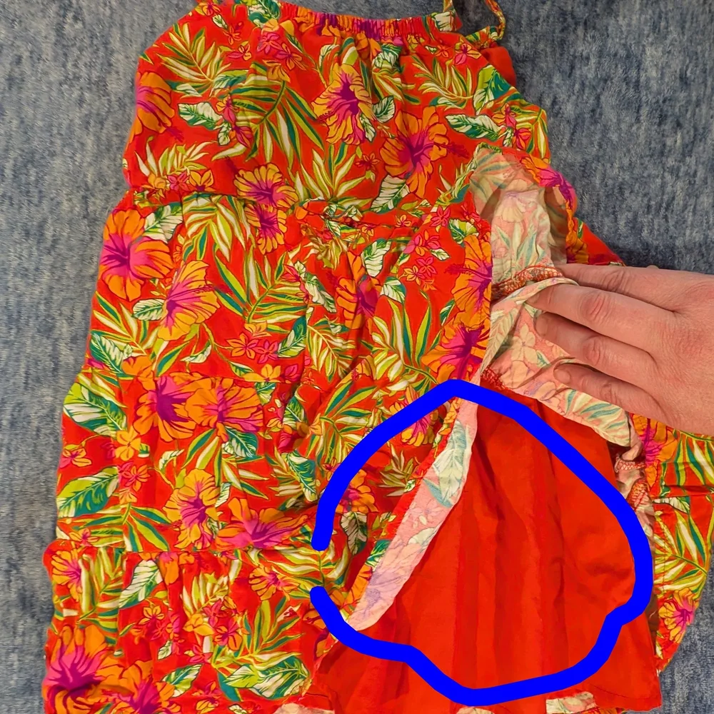 Wonder Nation 3T Floral Orange and Pink Kids' Dress